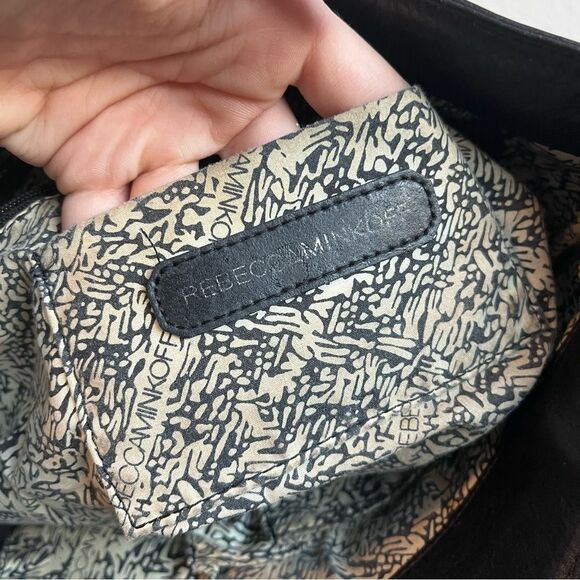 REBECCA MINKOFF Black Leather MAC MAB Bucket crossbody shoulder Bag - Picture 9 of 11